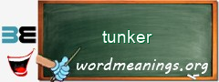 WordMeaning blackboard for tunker